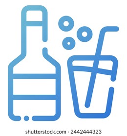 Soda-Symbol im Farbverlaufslinienstil