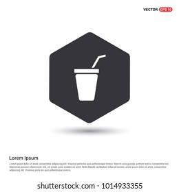 Soda Icon Hexa White Background icon template