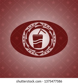 soda icon inside badge with red background