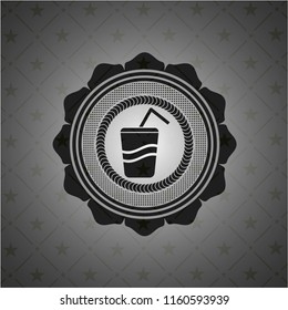 soda icon inside black badge