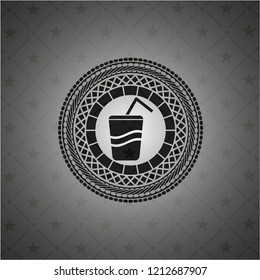 soda icon inside black badge