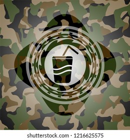 soda icon inside camo emblem