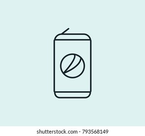 Soda icon line isolated on clean background. Drink concept drawing icon line in modern style. Vector illustration for your web site mobile logo app UI design.