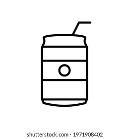 soda icon line style vector for your web, mobile app logo UI design