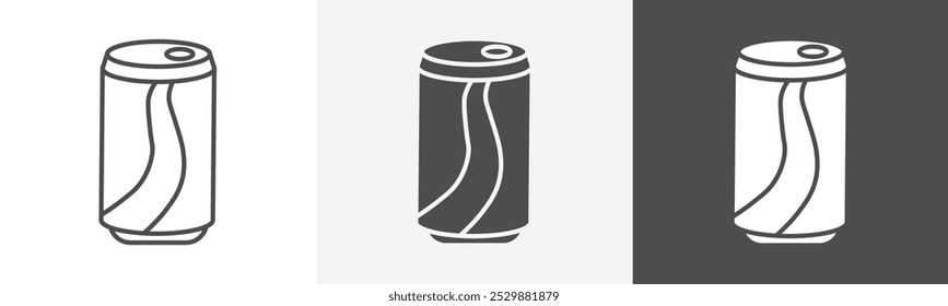 icono de soda Vector de arte del logotipo en esquema