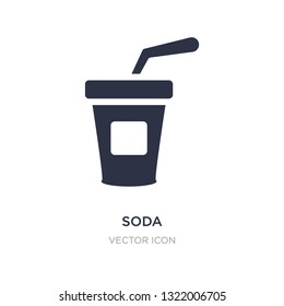 soda icon on white background. Simple element illustration from American football concept. soda sign icon symbol design.