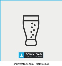 soda icon. simple outline soda vector icon. on white background.