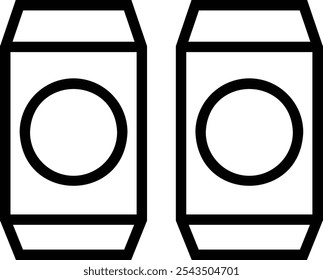 soda icon. Thin linear style design isolated on white background