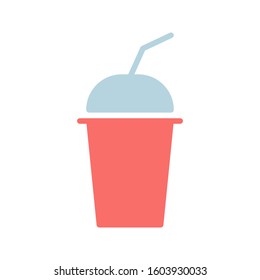 soda icon Vector illustration. flat design on white background, Vector illustration