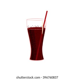 Soda icon. Soda vector illustration. Soda isolated background. Soda flat design. Soda drink, refresh icon. Soda glass cup