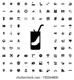 Soda icon. vector isolated icon for web and mobile on white background.. set of filled summer icons.