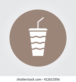 Soda icon vector, solid illustration, pictogram isolated on gray