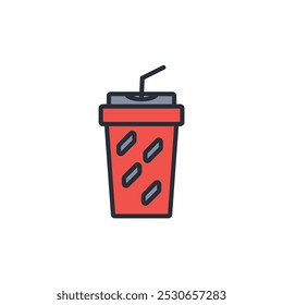 soda icon. vector.Editable stroke.linear style sign for use web design,logo.Symbol illustration.