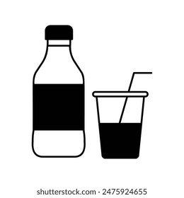 Icono de soda con fondo blanco Vector ilustración de stock