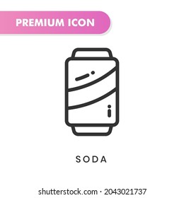 soda icon for your website design, logo, app, UI. Vector graphics illustration and editable stroke. soda icon outline design.