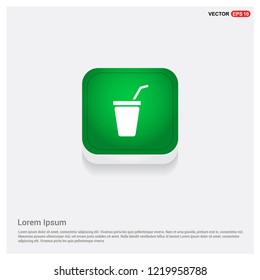 Soda IconGreen Web Button - Free vector icon