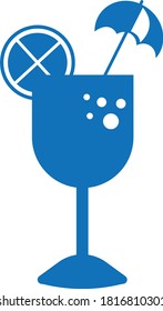 soda icon.Refreshing Bubbly Soda Pop with Ice Cubes icon. Simple filled soda vector icon. On white background.