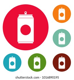 Soda icons circle set vector isolated on white background