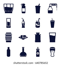 Soda icons set. set of 16 soda filled icons such as canister, bottle, drink, energy drink