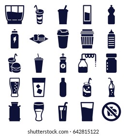 Soda icons set. set of 25 soda filled icons such as canister, bottle, drink, energy drink