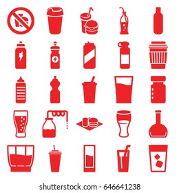 Soda icons set. set of 25 soda filled icons such as canister, bottle, drink, energy drink, no fast food