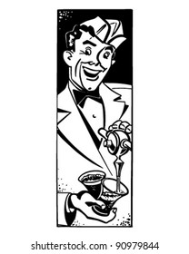 Soda Jerk 3 - Retro Clipart Illustration