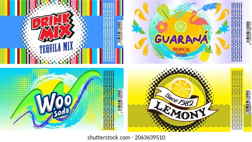 Soda Label Designs For Alluminium Can