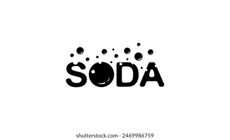 letras de soda, silueta aislada negra