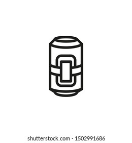 Soda line icon. Fizzy drink beverage can. Smack products concept. Vector illustration can be used for topics like food, meals, culinary