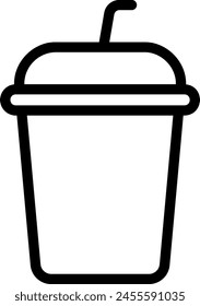 Vector de ilustración de icono de línea soda