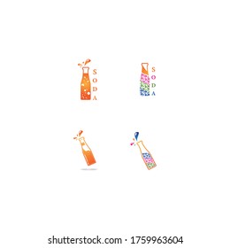 Soda logo template vector icon design