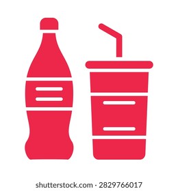 Soda modern flat handsome vector illustration colorful background.eps