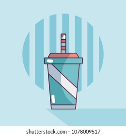 Soda on plastic cup