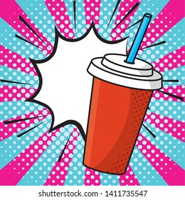 soda paper cup vector illustration