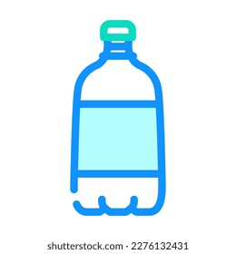 soda plastic bottle color icon vector. soda plastic bottle sign. isolated symbol illustration