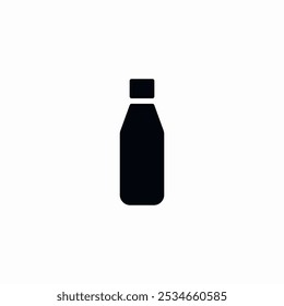 Vector de signo de icono de botella de plástico de soda