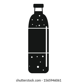 Soda plastic bottle icon. Simple illustration of soda plastic bottle vector icon for web design isolated on white background