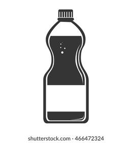 soda plastic bottle isolated flat icon design