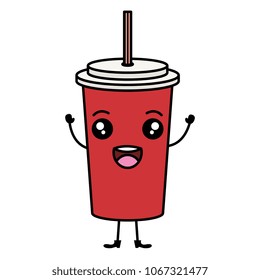 soda in plastic container kawaii character