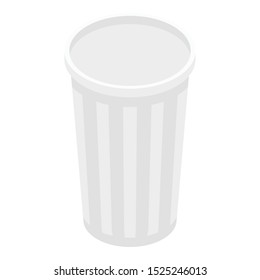 Soda plastic cup icon. Isometric of soda plastic cup vector icon for web design isolated on white background
