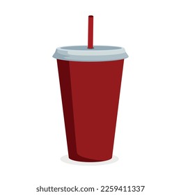 Soda plastic cup on white background
