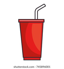 soda in plastic cup and straw