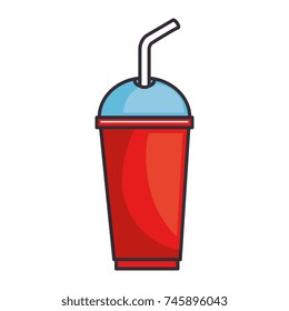 soda in plastic cup and straw