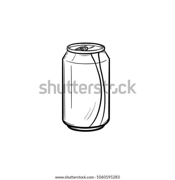 Soda Pop Can Hand Drawn Outline Stock Vector (Royalty Free) 1060195283