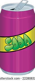 Soda Pop Can Vector Illustration