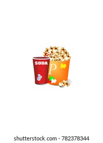 Soda and popcorn 