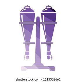 Soda siphon equipment icon. Flat color design. Vector illustration.