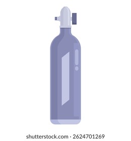 Soda siphon vector illustration in modern flat design with blue color, isolated on white background. Perfect for kitchen appliance, beverage, cocktail accessory, and bar equipment mockup