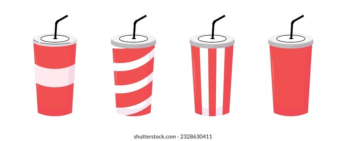 soda soft drink icon plastic cup with straw