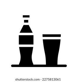 soda solid icon illustration vector graphic 